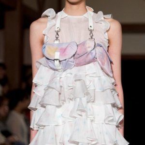 Nozomi Isiguro of CdG tie dye harness belt pouch